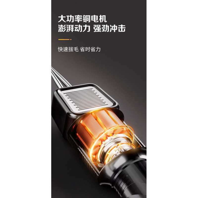 Three Little Chef 電気脱毛機 鶏、アヒル、ガチョウの羽を除去 充電式 防水 全自動脱毛機|undefined