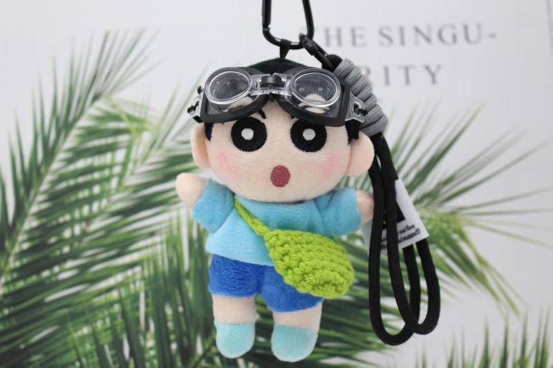 本物の 4inch クレヨンしんちゃんキーホルダーぬいぐるみ小さな人形 10 センチメートルペンダントブティックバッグ小さなペンダント|undefined
