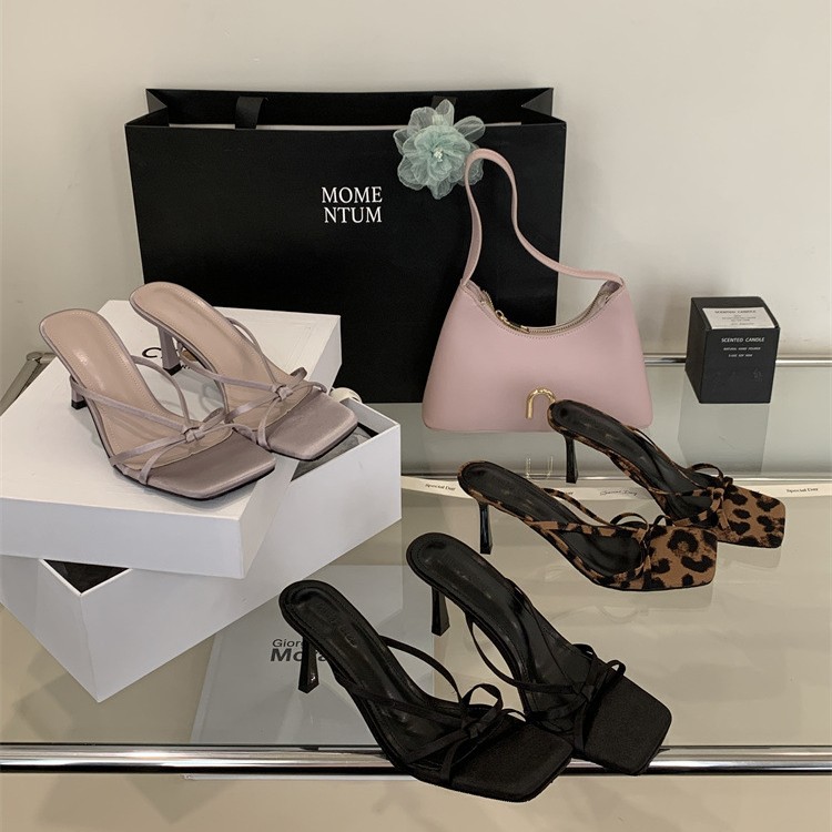 High Heel One-Strap For Women, Outdoor Wear, 2025 New Summer Thin Heel, Elegant French Style, Fairy Sandals_vogvips.com