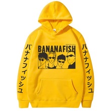 BANANA FISH加绒大码情侣连帽衫跨境带帽卫衣anime hoodie