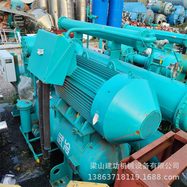 二手供应冷水机盐水机组 螺杆式制冷机组 氟利昂制冷机 回收