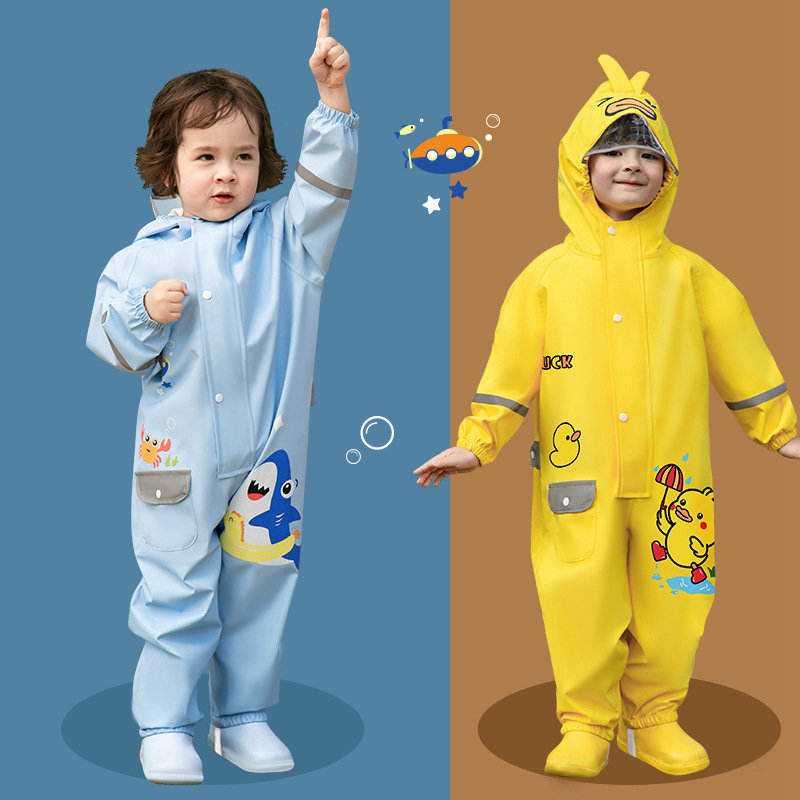 Children's Raincoat Boy boy one-piece whole body baby small poncho 1 1 1 2 3 2 4 4 5 5 6 6 7 7 7 and a half years old