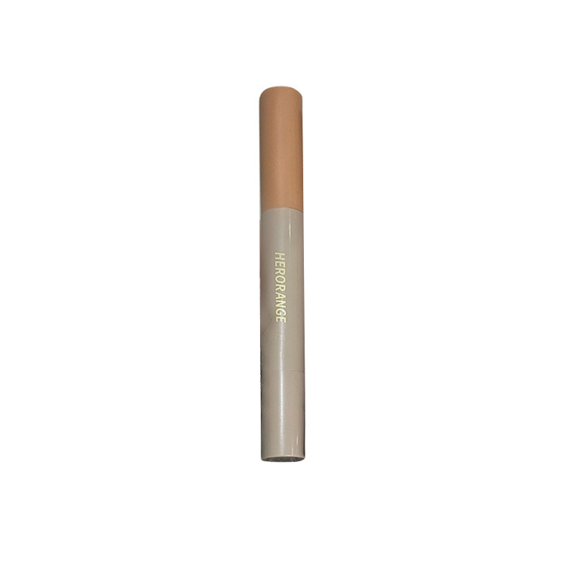 HERORANGE Pluma de reparación de doble cabeza para embellecer el contorno, mantener el maquillaje, iluminar el color y iluminar el cepillo de sombra nasal opaco
