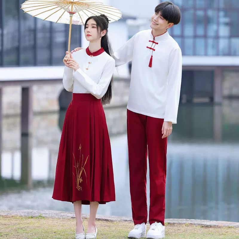 2024古风新中式运动会朗诵舞台服班服演出校服一件代发