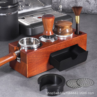 Factory Direct new coffee solid wood press Holder 51/58mm universal multifunctional storage base handle bracket
