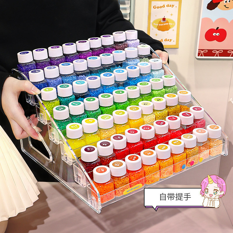 Large Capacity Pet Display Rack for Storing Beads, Transparent Tiered Storage Rack, Badge Holder, Ins-Style Multifunctional Makeup Organizer Large Capacity Pet Display Rack for Storing Beads, Transparent Tiered Storage Rack, Badge Holder, Ins-Style Multifunctional Makeup Organizer