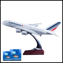 热卖36cm飞机模型树脂工艺品现货法航A380商飞航模礼品收藏摆件