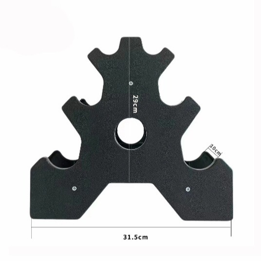 수직 덤벨 랙 PP 소재 블랙 체육관 홈 고정 조합 피트니스 덤벨 랙 플라스틱 덤벨 랙