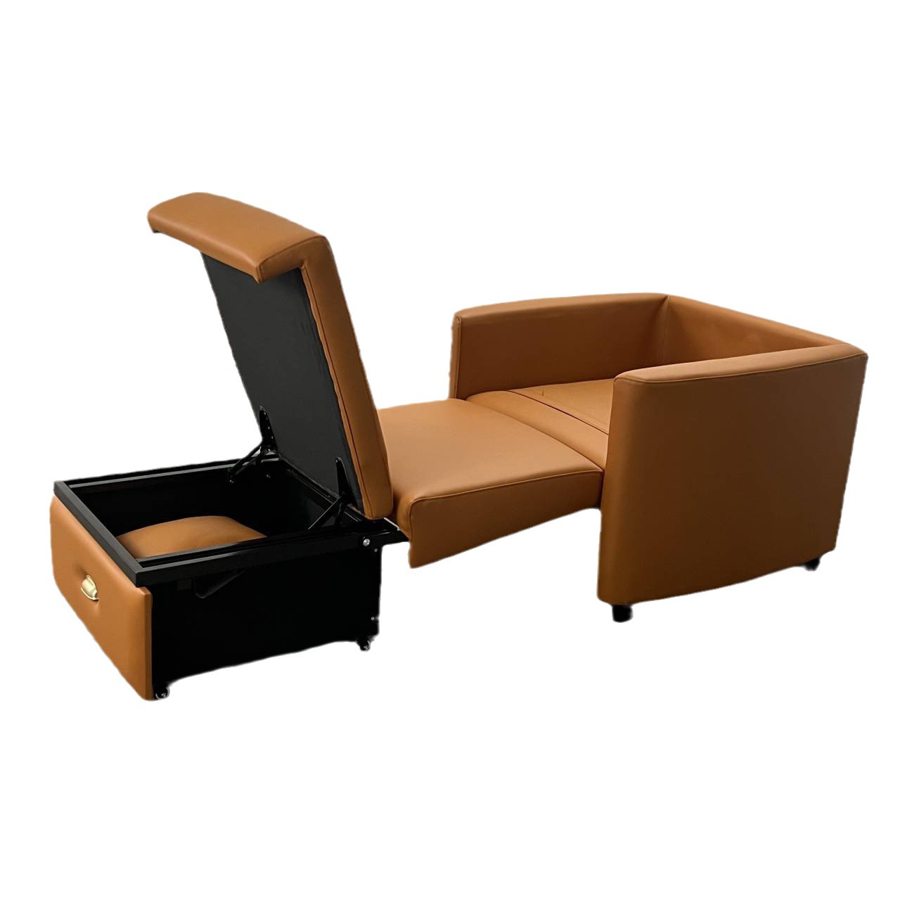 Almacenamiento plegable multifuncional de una sola persona balcón sofá cama de almuerzo tecnología de tela silla de acompañamiento médico