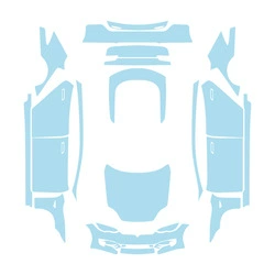 16-20 Tesla Model S Invisible Car Cover Pu Pre-Cut Paint Protection Film Anti-Scratch (Car paint protective film) - transparent-tpu-16-20-tesla-models