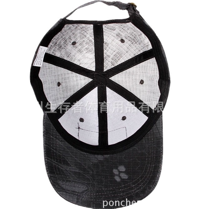 Nueva gorra de béisbol de velcro de cinta de pitón/gorra casual/gorra de béisbol táctica/gorra de béisbol de viaje al aire libre