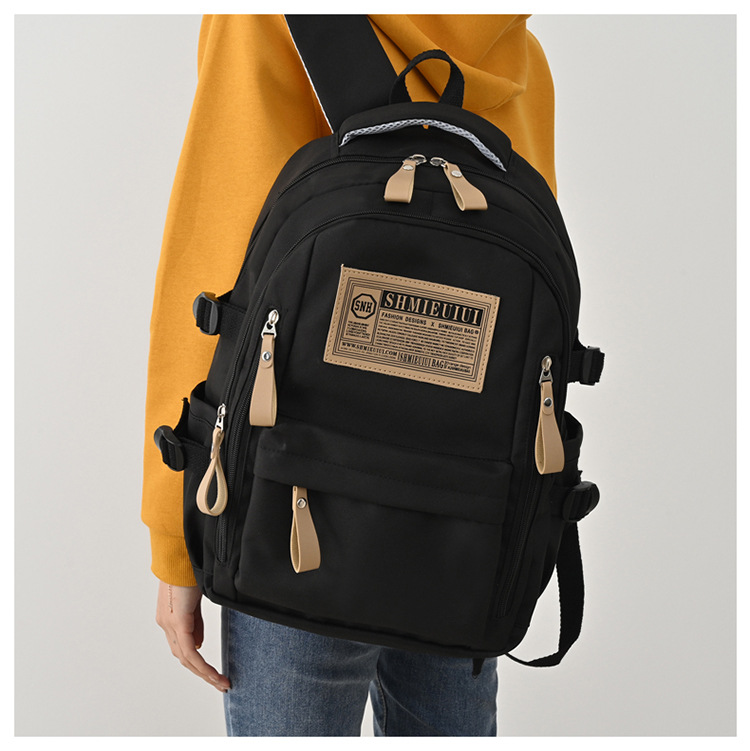 新款大容量外贸字母双肩包潮流男女通用轻便背包跨境工厂学生书包