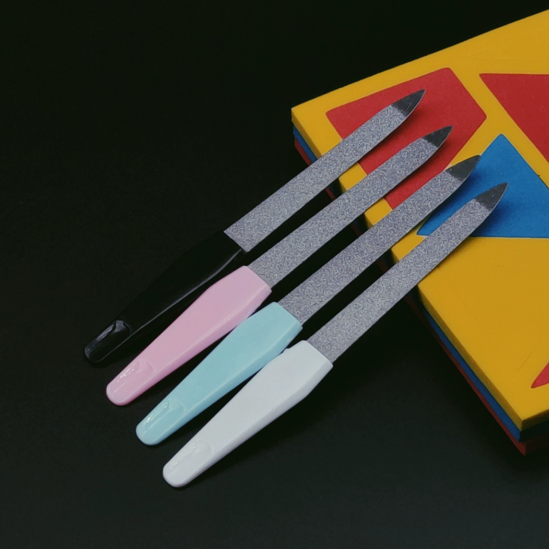 Фабричная прямая шлифовальная лента для ногтей, полировальная пилка для ногтей, двусторонняя пилка для ногтей из нержавеющей стали, поставка на складе