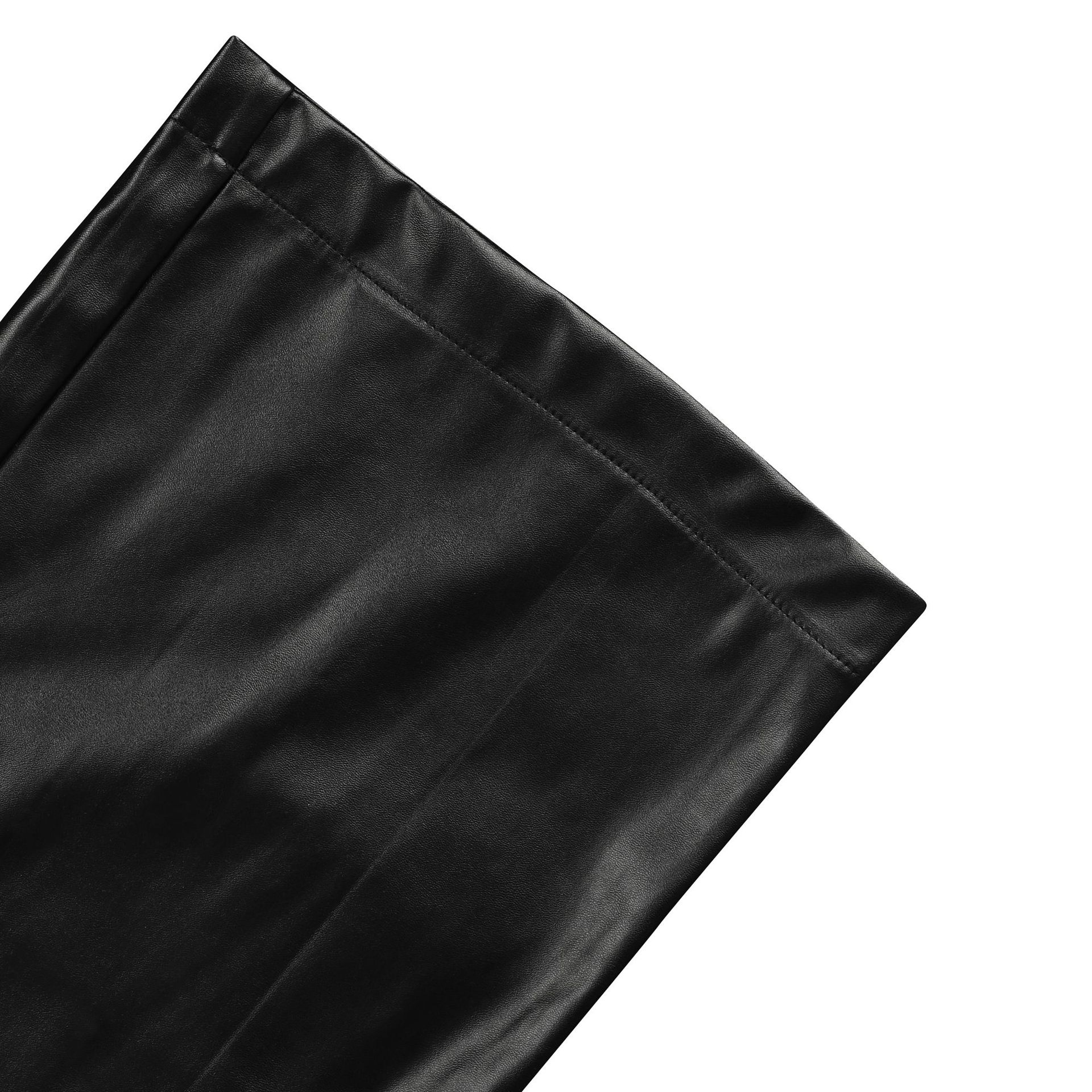 Women Clothing Faux Leather Sleeveless Halter Sexy Leather Pants Two Piece Summer