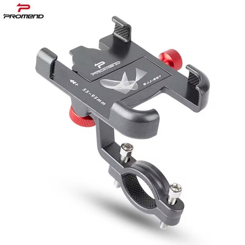 PROMEND electric vehicle bicycle mobile phone navigation holder aluminum alloy strong locking four-claw rotating mobile phone holder