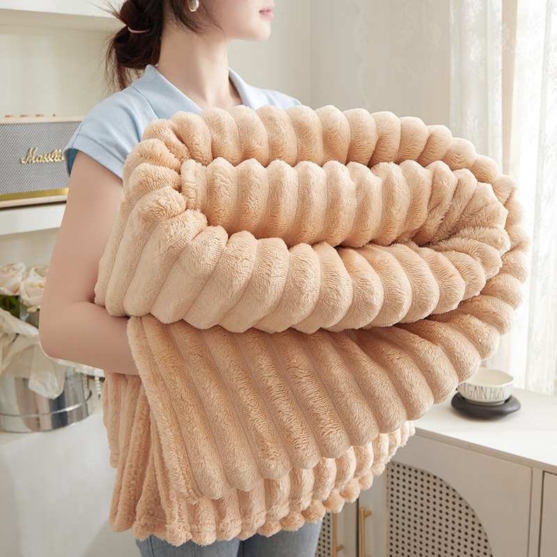 Comercio exterior amazonas gruesa manta de cordero de peluche cálida sofá de peluche siesta manta de peluche fría