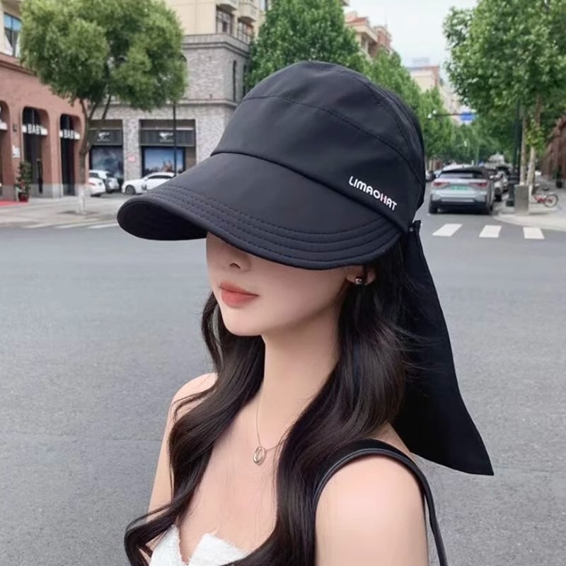 Uv Protection Sun Hat, Gradient Color, Small Sunshade, Outdoor Summer Visor Hat, Face-Slimming Wide Brim, Camouflage Style for Women