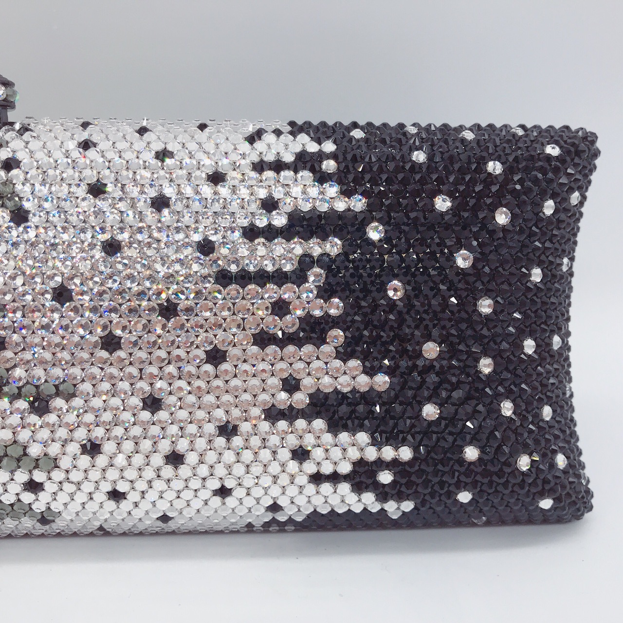 Túi clutch nữ đính đá rhinestone cầm tay hộp cứng dự tiệc — 10 # xanh ngọc chi tiết 14