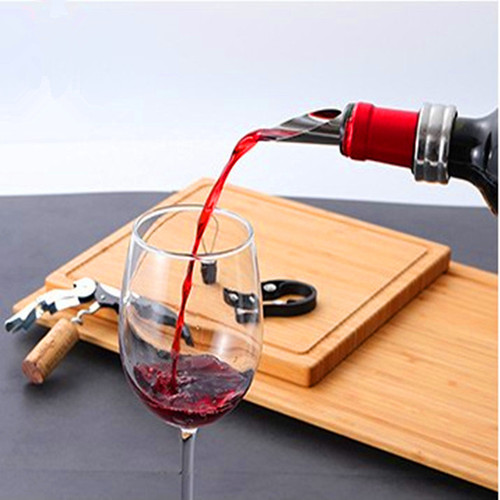 Stainless steel wine stopper, wine bottle stopper, dual-purpose wine guide, wine spout, red wine accessories