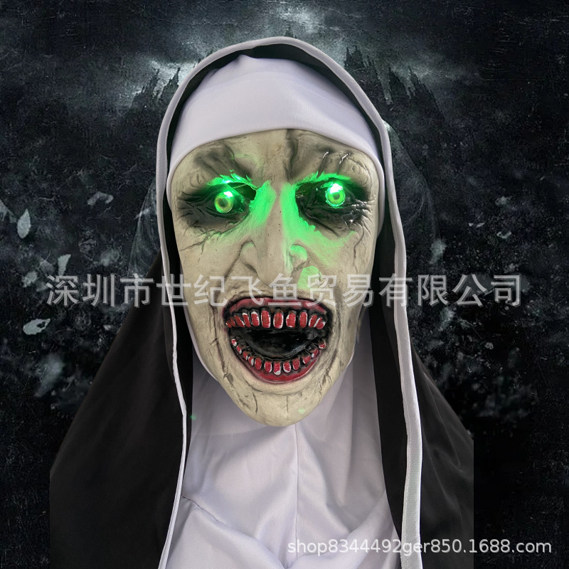 Conjuring 2 máscaras de monjas Halloween horror horror horror horror escalofría de látex cubierta de cabeza Cosplay Factory Props en stock