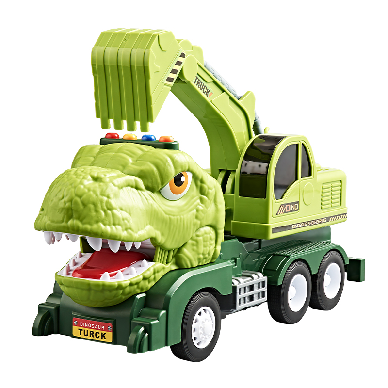 Excavadora de dinosaurios para niños, coche de juguete, coche de ingeniería, juego de juguete, excavadora de coche, excavadora de tierra, 3 años, 4 Jin Xiao