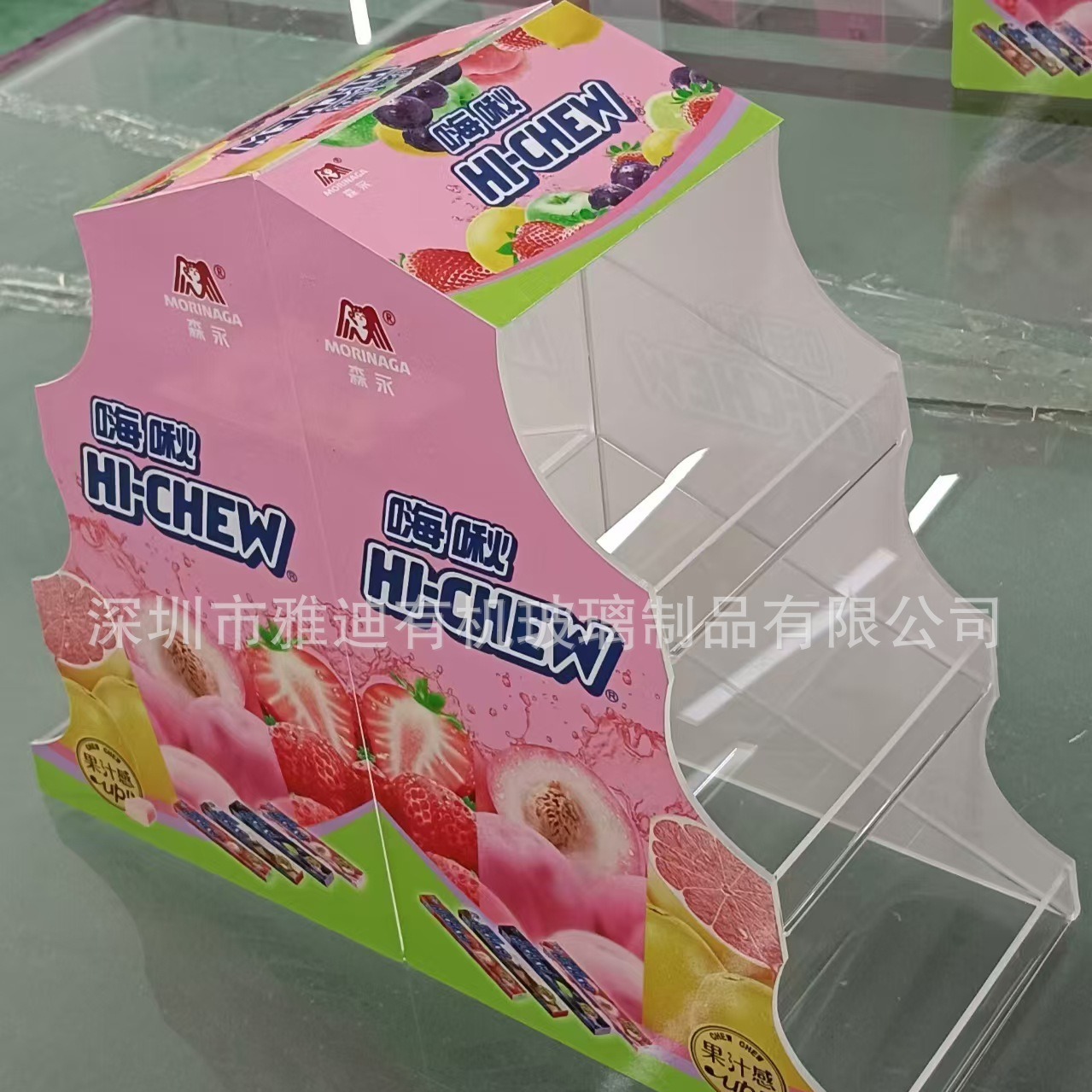 深圳雅迪有机玻璃制品  亚克力糖果展示架 有机玻璃糖果放置架