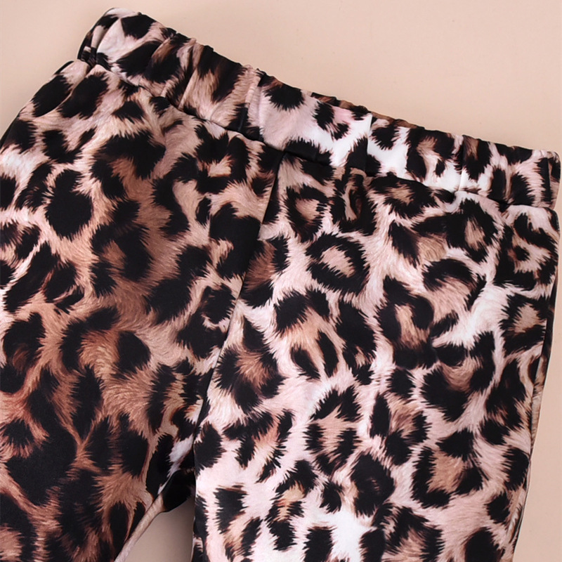 Moda Leopardo Botón Algodón Conjuntos De Ropa Para Niñas display picture 6