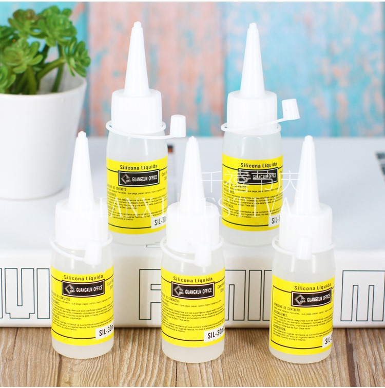 酒精胶30mlDIY手工圣诞藤环儿童胶水不织布透明软胶强力胶胶