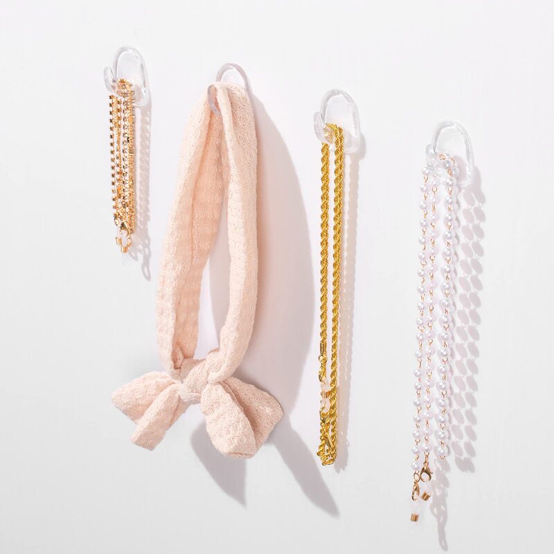 Seamless Transparent Hook Strong Adhesive Bathroom Wall Hanging Hook Kitchen Waterproof Storage Non-Punch Small Hook