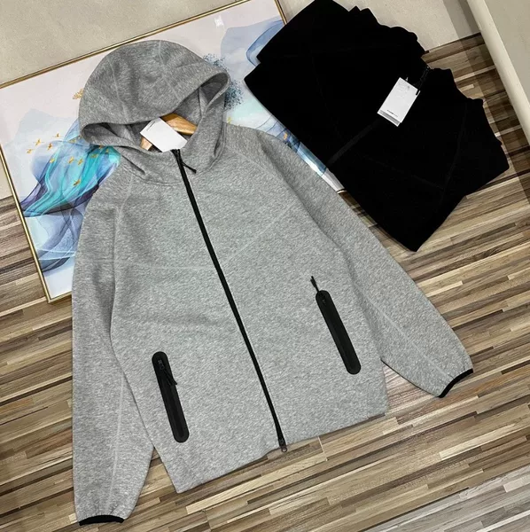 Foreign trade autumn and winter men's sports training knitted hoodie, windproof loose casual jacket with hook