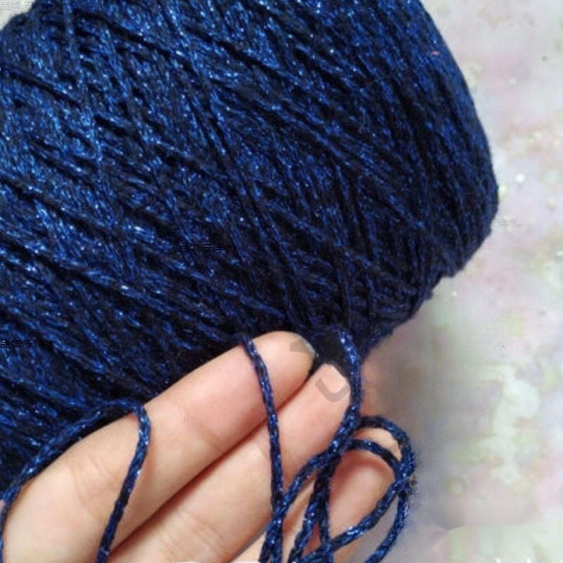 厂家直销金银线幻彩空心纱手工钩针编织暴力熊玩偶头饰配线