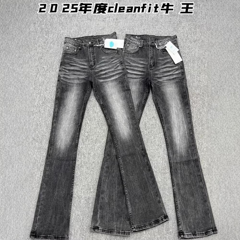 [in Stock] Cleanfit Style 517 Slightly Flared Textured Hand-Brushed Stretch Slimming Jeans Versatile Long Pants