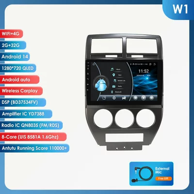 DVD Navigation 07-09 Car Android Large-Screen - 232g-wifi4glte-version-8581a-carplay-eight-core-10inch-suitable-for-2007-2009-jeep-compass