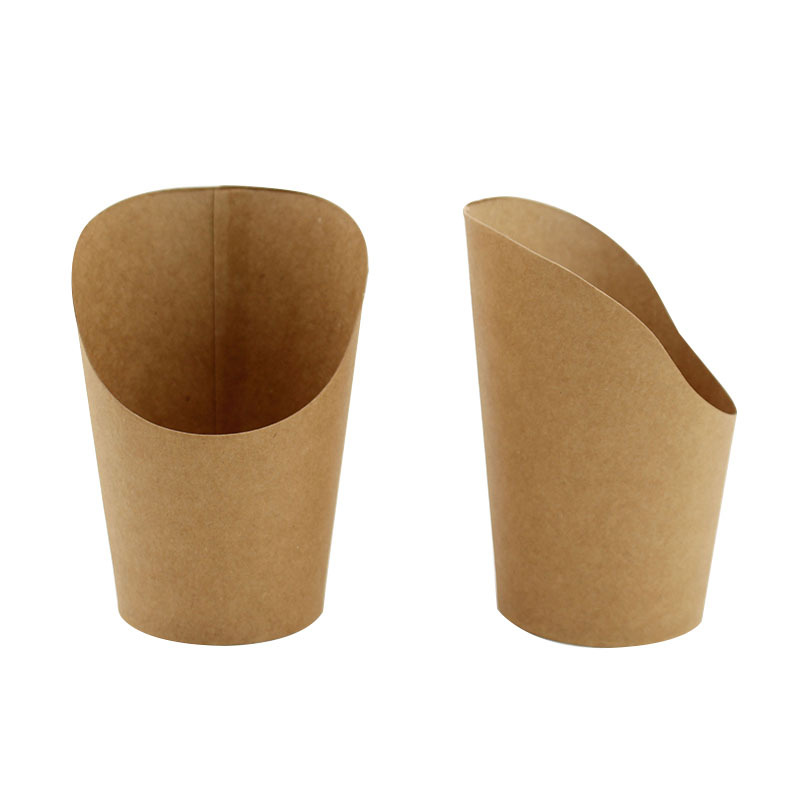 Venta al por mayor taza de huevo de zurriago taza diagonal papas fritas taza de papel desechable logo taza de papel Kraft taza de huevo