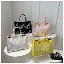 时尚手提布包学生上课书包外出大容量通勤托特包包女休闲单肩包