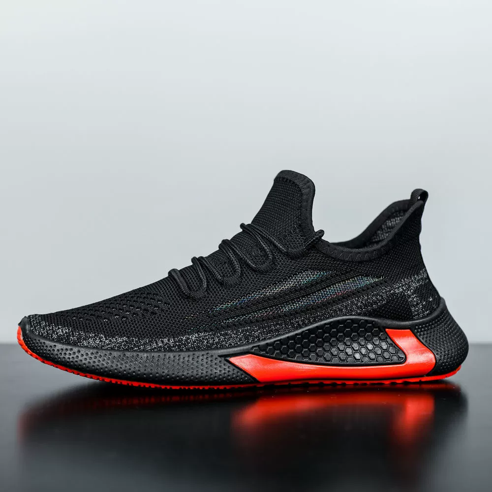 Мужская обувь Внешняя торговля Весенняя новая летающая ткачество дышащая повседневная обувь низкая боеголовая спортивная обувь