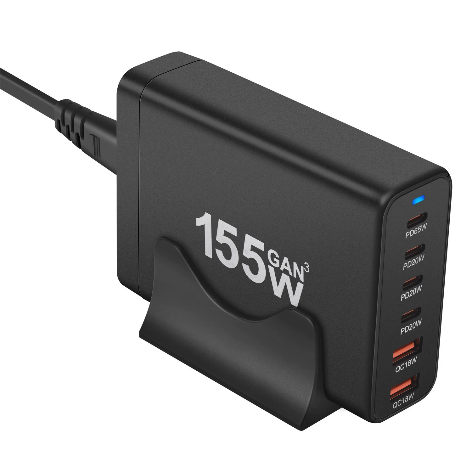 155W никель PD настольная зарядка кросс-бордер горячий продаж multi-функциональный PD адаптер 3A3C multi-слот PD прямое зарядное