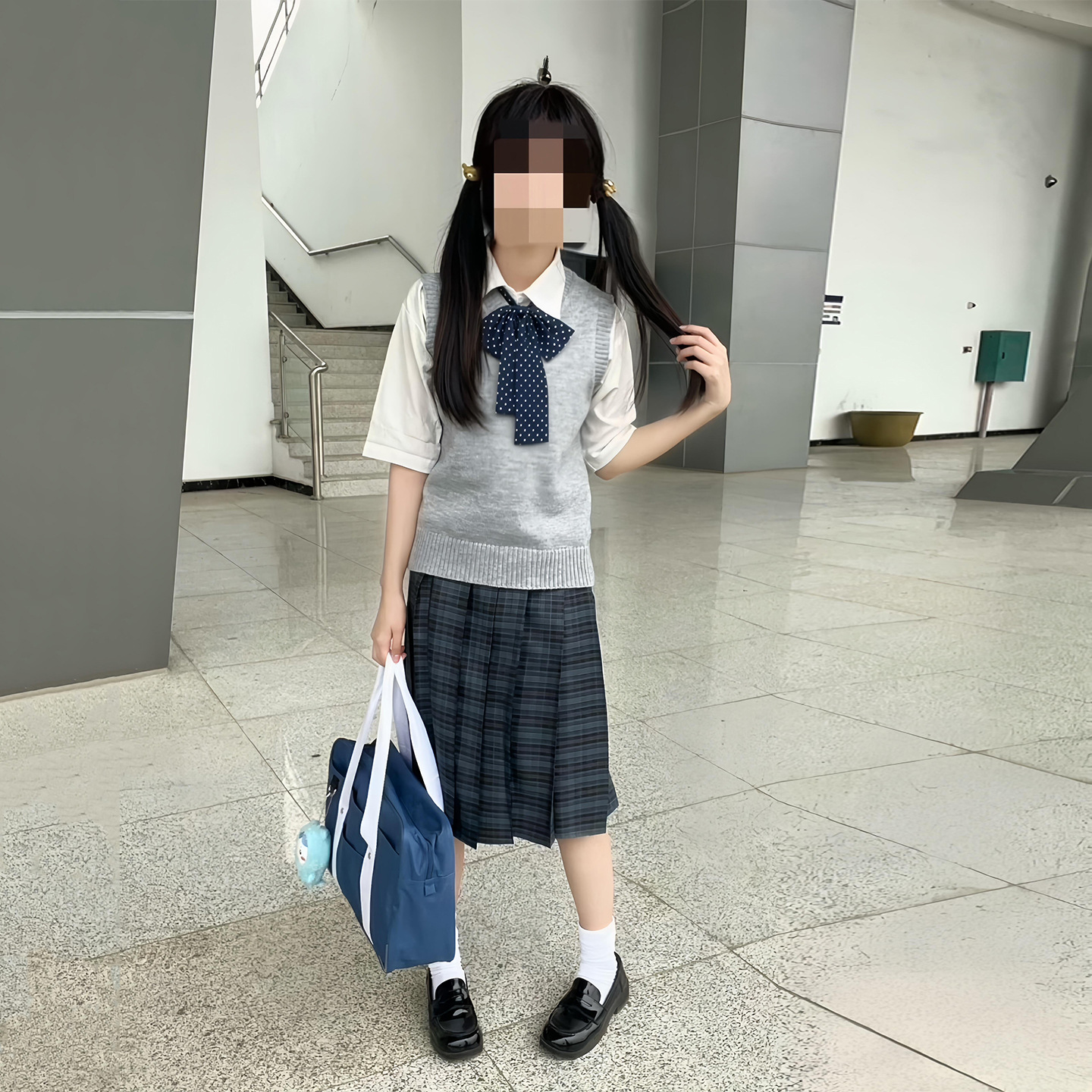 Jk Uniform Plaid Skirt Set Seaweed Mid-Skirt Original College Style Jk Pleated Skirt Japanese-Style Half Skirt Vest Waistcoat