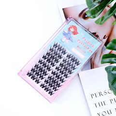 大花卷懶人睫毛濃密款W型cos芭比漫畫眼睫毛女團小甜貓分段式睫毛