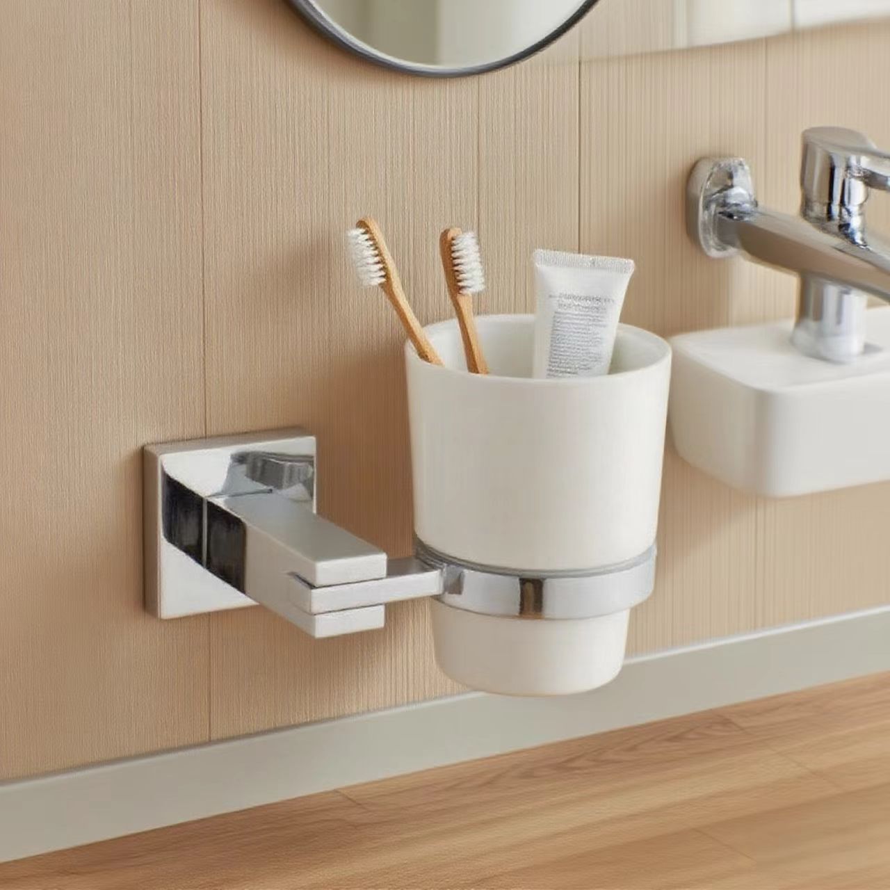 Fabricante directo de limpieza de seis piezas de colgantes de baño, estante de papel de aluminio, barra de toallas, estante de tazas