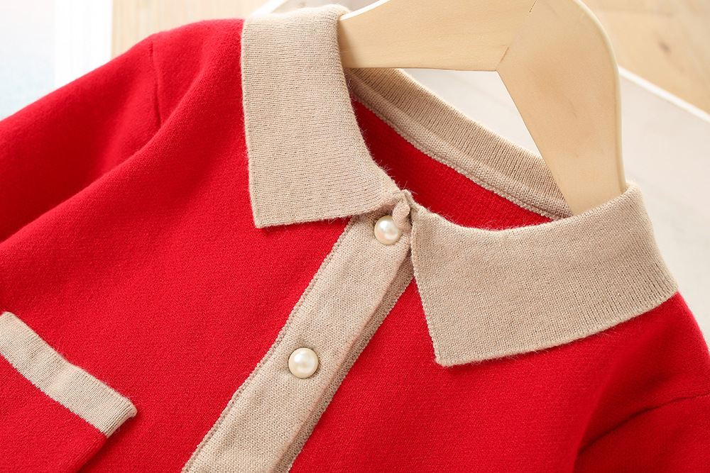 Children's Sweater 2022 Autumn/Winter New Korean Small Fragrance and Western Style Knitted Two Piece Set for_voghion.com