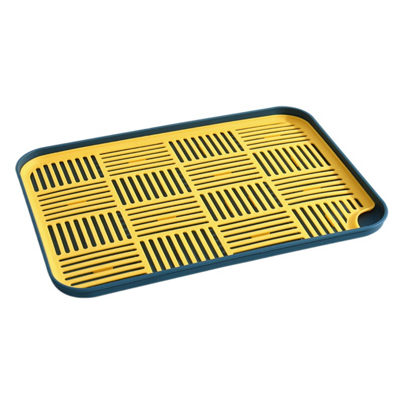 Taza de agua bandeja de drenaje hogar sala de estar bandeja de doble capa bandeja de té rectangular bandeja de frutas plástico creativo drenaje cesta estante