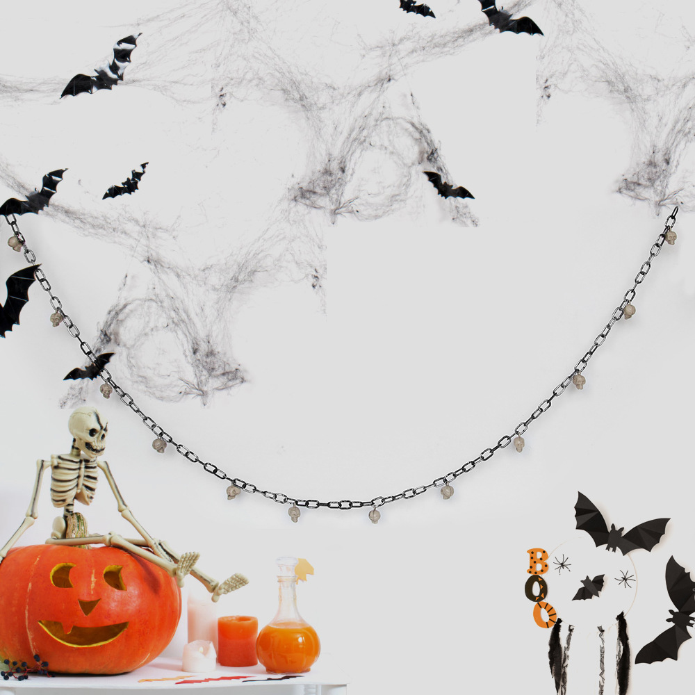 Decoración de Halloween gran hueso cráneo casa embrujada bar encantador accesorios colgantes cráneo garras terror