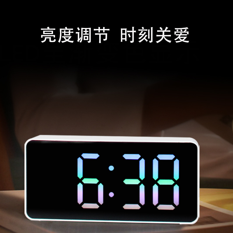 Simple LED despertador electrónico creativo colorido reloj estudiante regalo luminoso mudo multifuncional reloj despertador digital