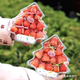 小西点草莓蛋糕盒子圣诞树慕斯包装盒异形一次性烘焙甜品打包盒子