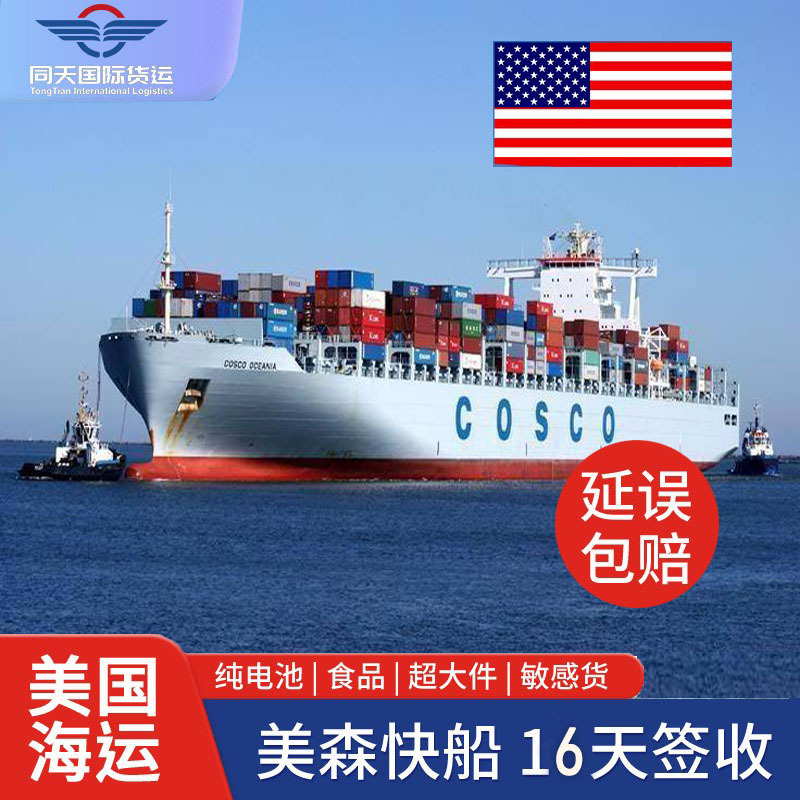 国际物流货代 美森快船集运跨境海运敏感货仿牌欧洲专线 美国专线