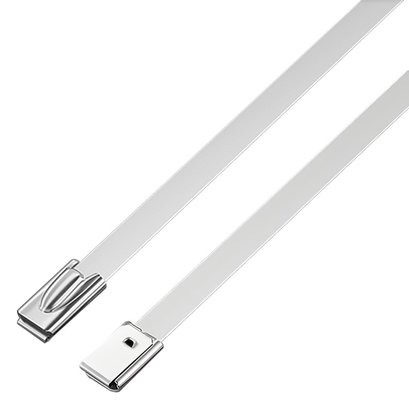 Fabricante de bridas metálicas autoblocantes de acero inoxidable 304 para uso marino, correas de acero de alta resistencia para atar cables.