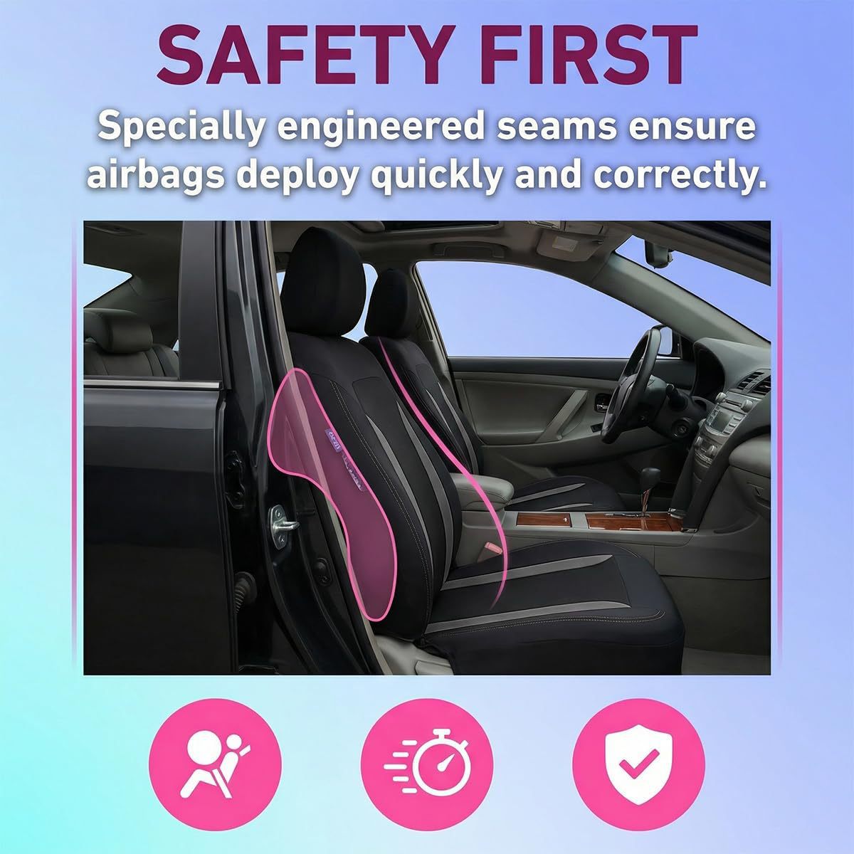 Cross-border foreign trade source factory, all-season universal car seat covers, fabric with double waistline, bestseller on Amazon, Wish, and AliExpress