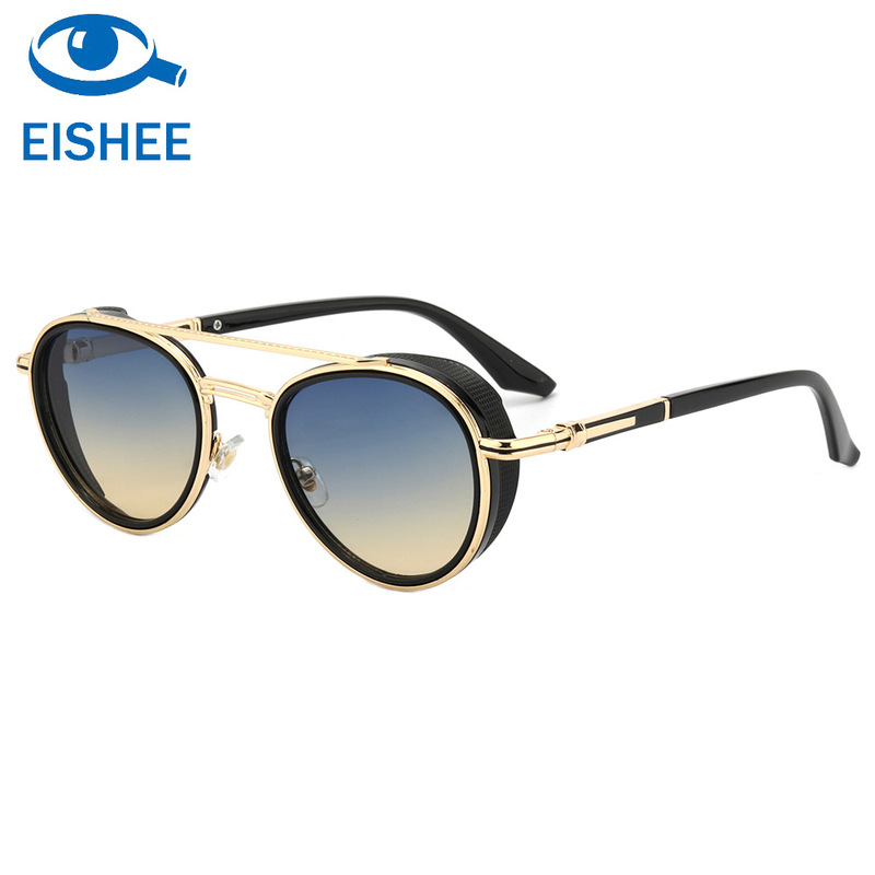 European and American retro oval frame sunglasses men's side bag small frame sunglasses women's tide cross-border glasses wholesale