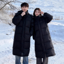 2025年冬季羽绒服中长款加厚宽松过膝艺考学院风中戏北电情侣新款